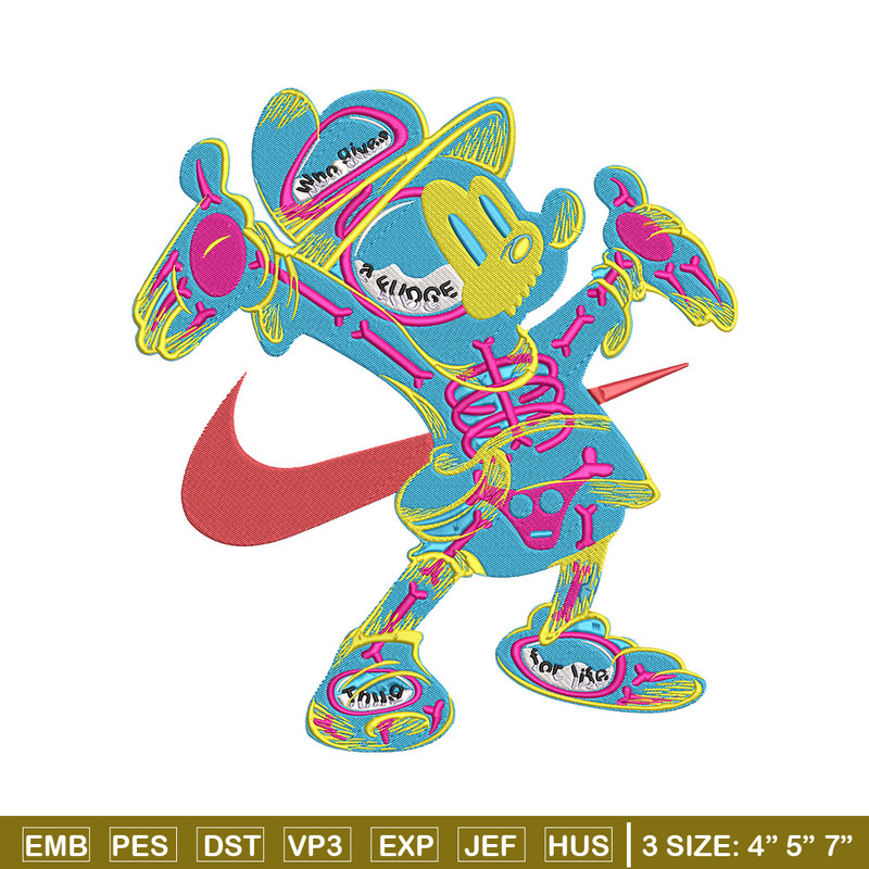 Nike mickey Embroidery Design, Mickey Embroidery, Embroidery File, Nike Embroidery, Anime shirt, Digital download..jpg