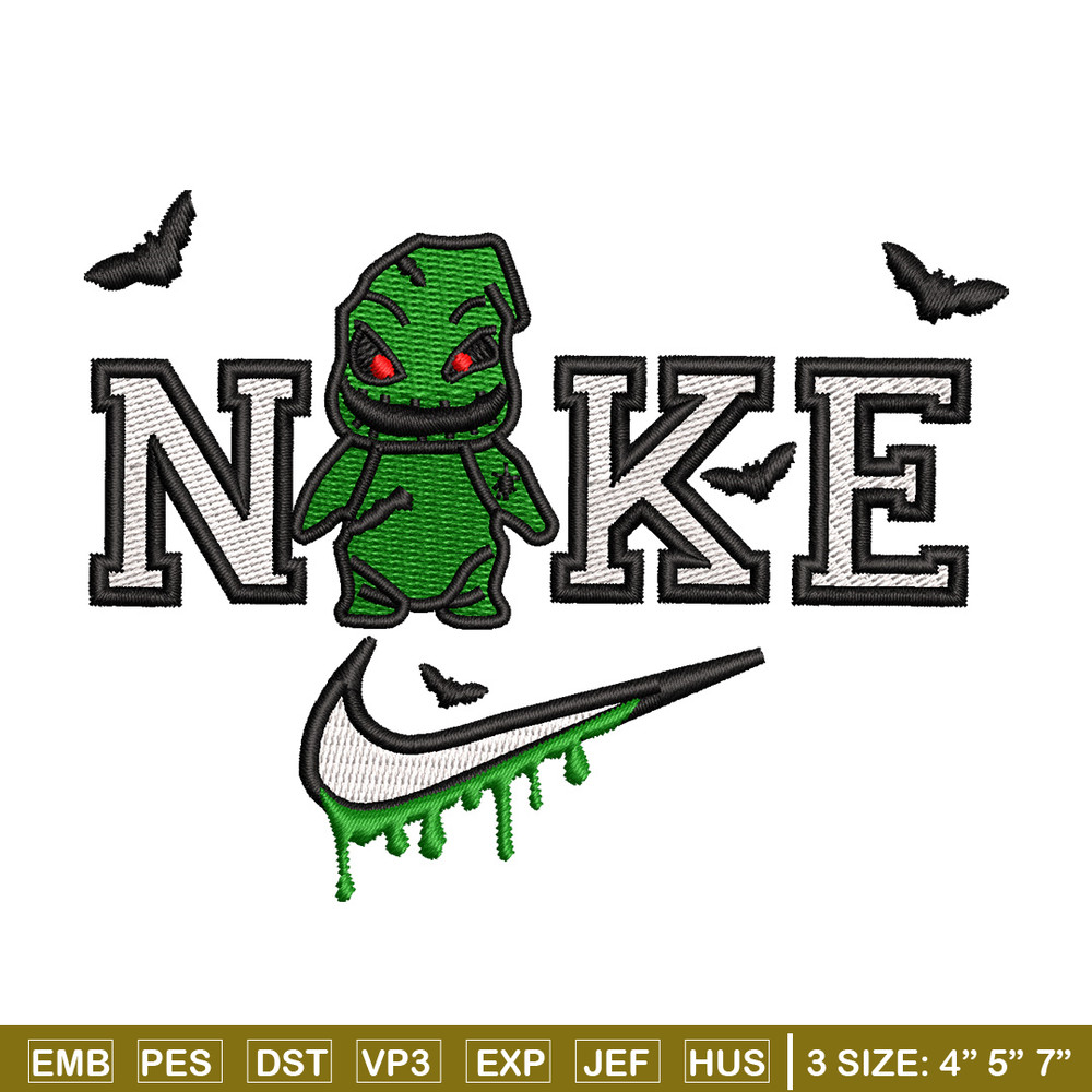 Nike oogie boogie embroidery design, Horror embroidery, Nike design, Embroidery shirt, Embroidery file, Digital download.jpg
