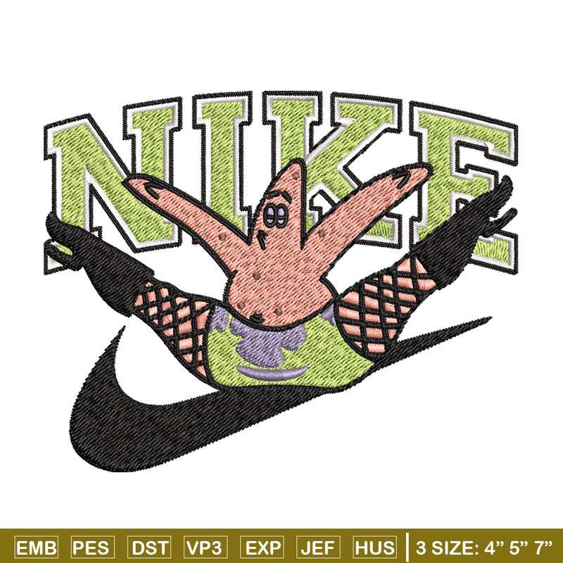 Nike patrick Embroidery Design, Spongebob Embroidery, Nike Embroidery, Embroidery File, Logo shirt, Digital download.jpg
