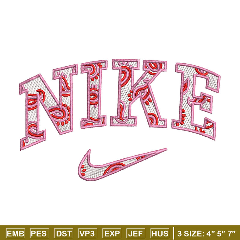 Nike pink embroidery design, Nike embroidery, Emb design, Embroidery shirt, Embroidery file, Digital download.jpg