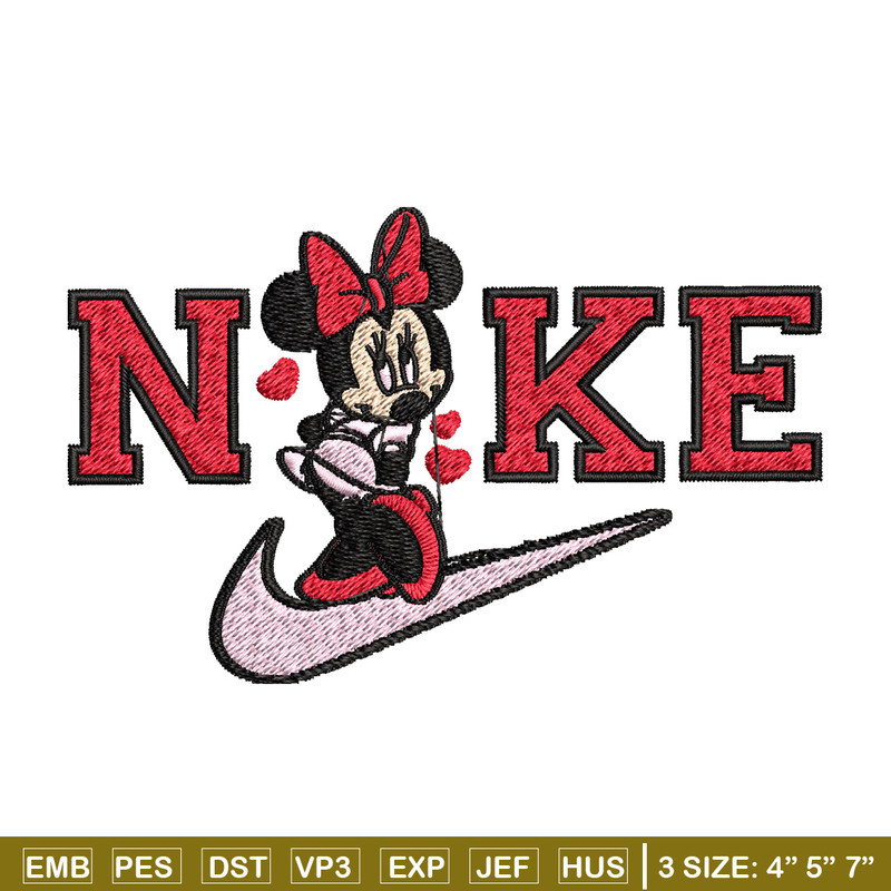 Nike red minnie Embroidery Design, Brand Embroidery, Nike Embroidery, Embroidery File, Logo shirt, Digital download.jpg