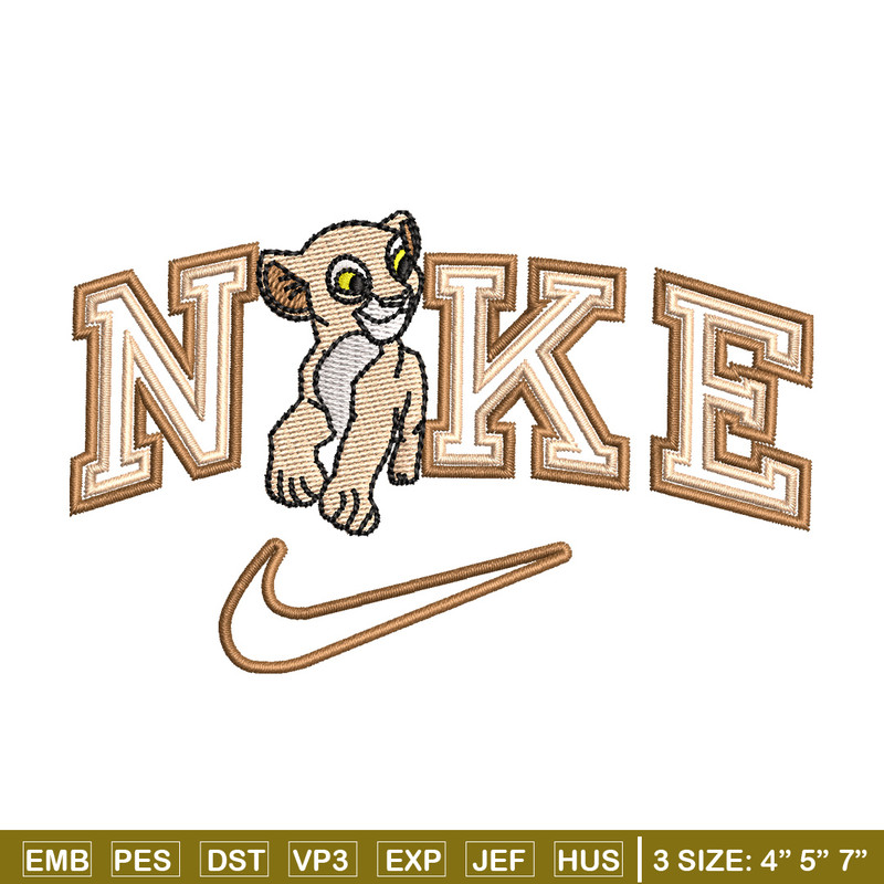 Nike tiger embroidery design, Lion king embroidery, Nike design,Embroidery file,Embroidery shirt,Digital download.jpg