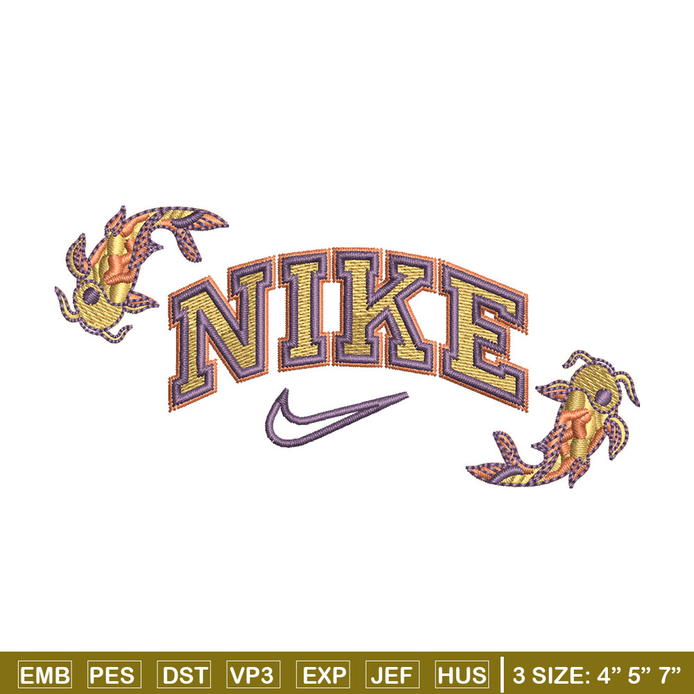 Nike x fish embroidery design, Fish embroidery, Nike design, Embroidery shirt, Embroidery file,Digital download.jpg