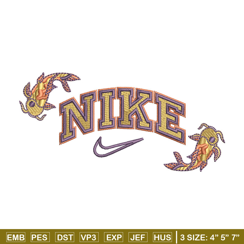Nike x fish embroidery design, Fish embroidery, Nike design, Embroidery shirt, Embroidery file,Digital download.jpg