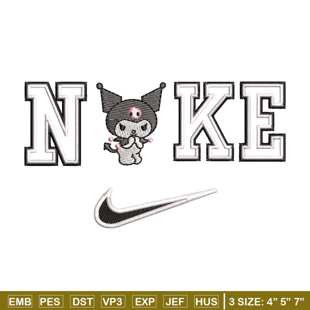 Nike x kuromi embroidery design, Kuromi embroidery, Nike design, Embroidery shirt, Embroidery file,Digital download.jpg