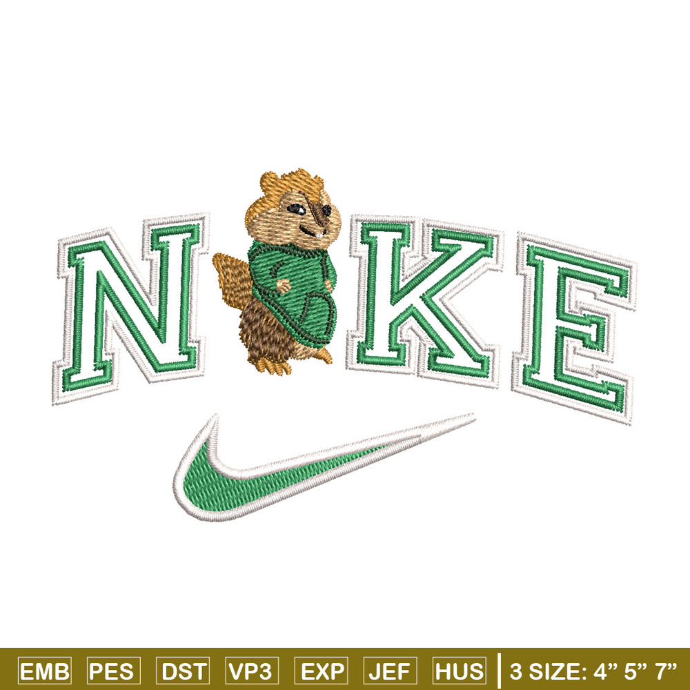 Nike x squirrel embroidery design, squirrel embroidery, Nike design, Embroidery shirt, Embroidery file,Digital download.jpg