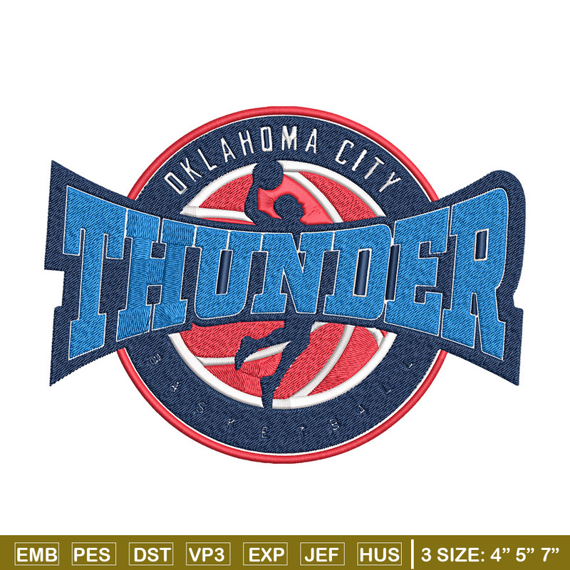 Oklahoma City Thunder logo embroidery design,NBA embroidery, Sport embroidery, Embroidery design, Logo sport embroidery.jpg