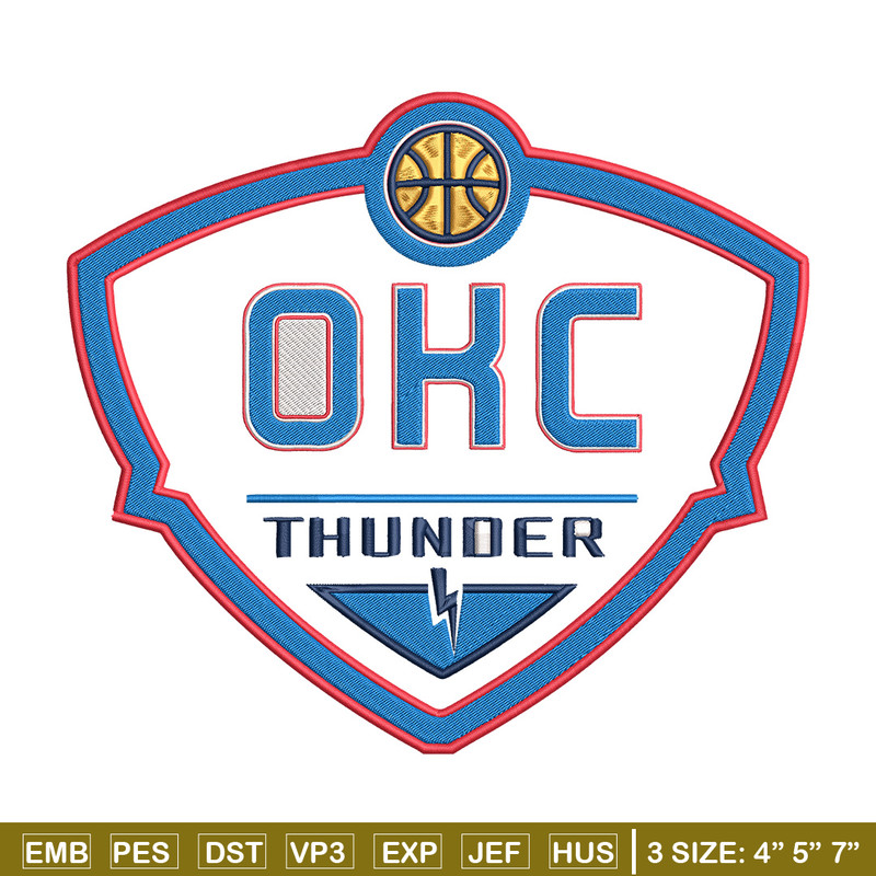 Oklahoma City Thunder logo embroidery design,NBA embroidery,Sport embroidery,Embroidery design, Logo sport embroidery..jpg