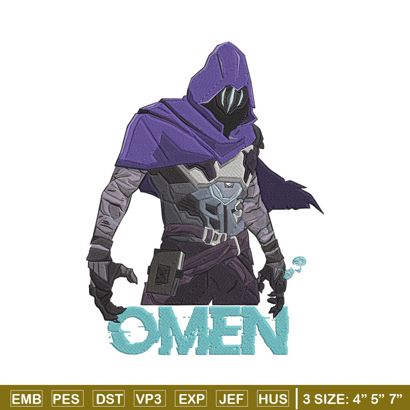 Omen poster Embroidery Design, Valorant Embroidery, Embroidery File, Anime Embroidery, Anime shirt, Digital download.jpg