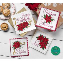 christmas greetings floral greeting cards cross stitch patterns pdf