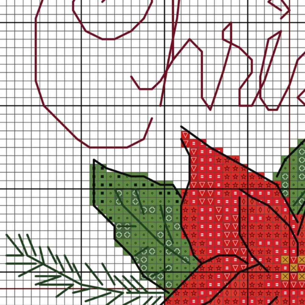 Christmas Greetings Floral Greeting Cards Cross Stitch Patterns Pdf 2