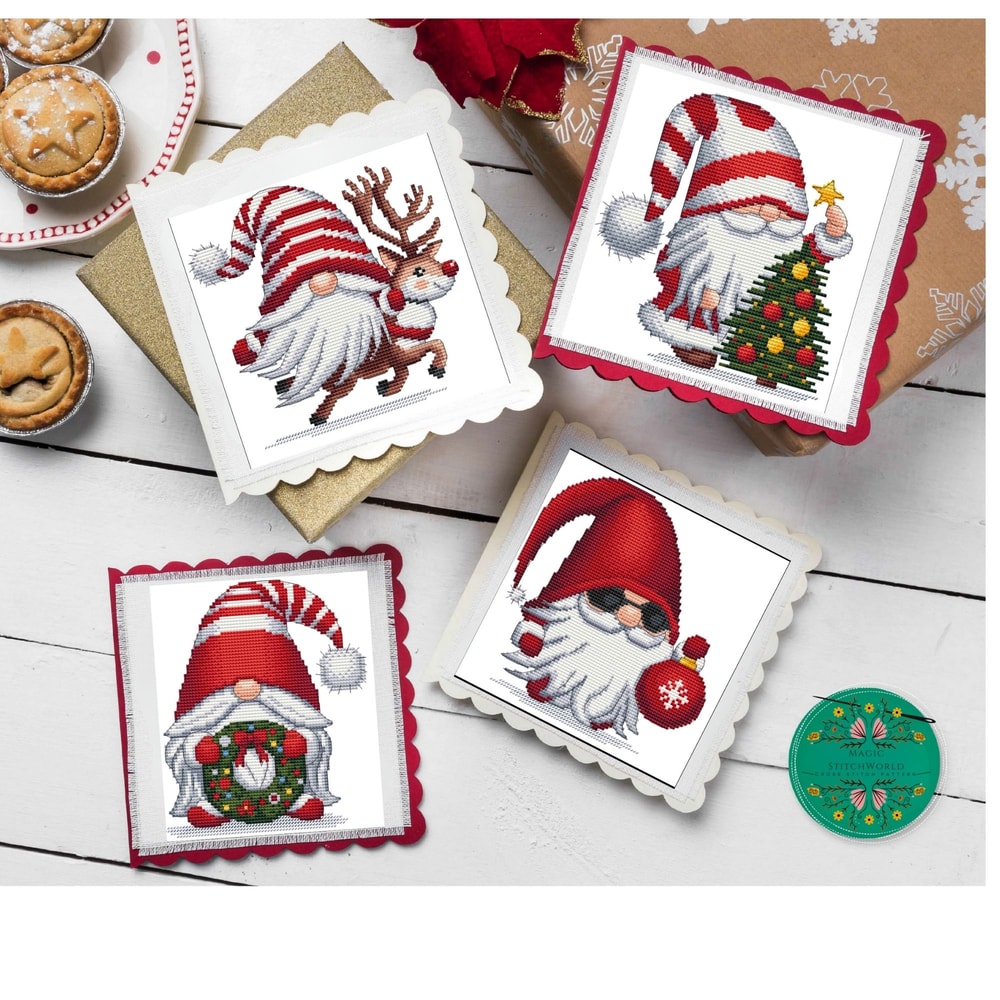 Christmas Gnome Cross Stitch Patterns PDF 0