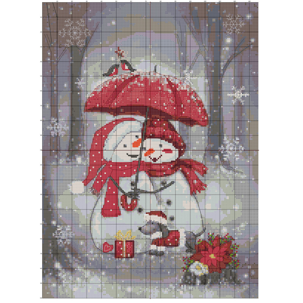 Snowman And His Lover Cross Stitch Patterns Pdf 2