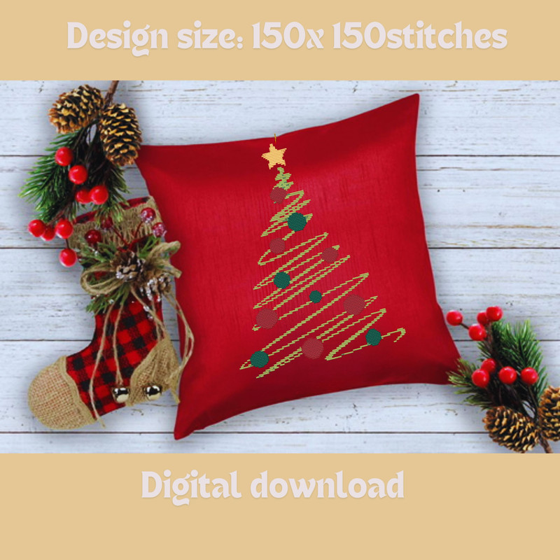 Colorful Christmas Tree Cross Stitch Patterns Pdf 2