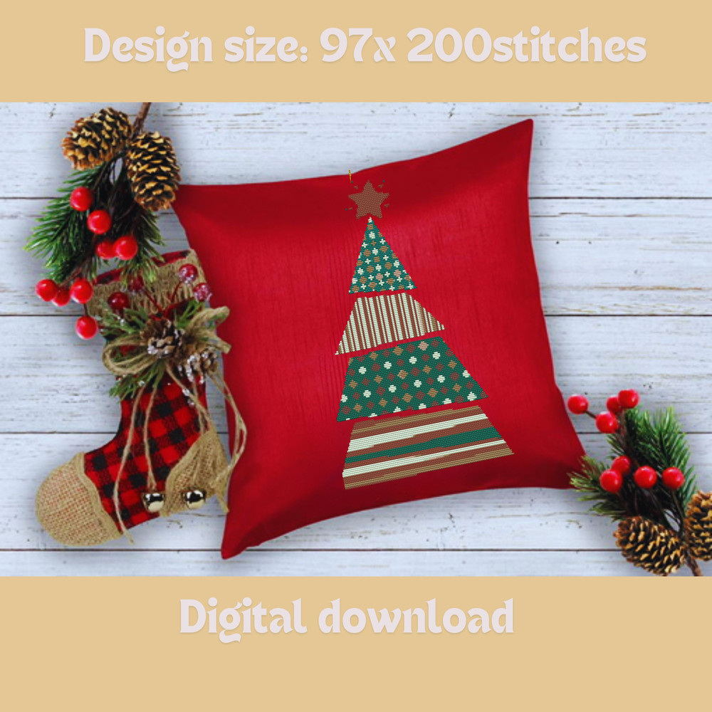 Geometric Christmas Tree Cross Stitch Patterns Pdf 2