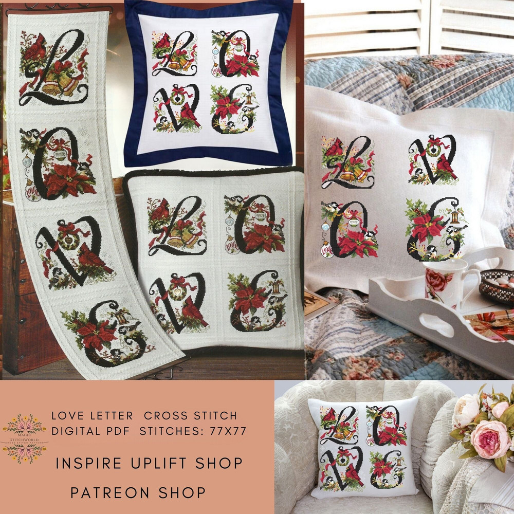 Love Letter Valentines Day Cross Stitch Pattern Pdf 0