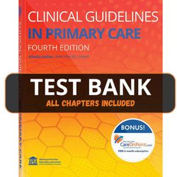 CLINICAL GUIDELINES IN PRIMARY CARE 4TH EDITION HOLLIER TEST BANK PDF
