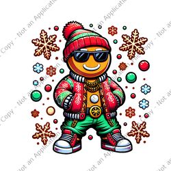 hip hop gingerbread man png, gingerbread x-mas png, gingerbread christmas png