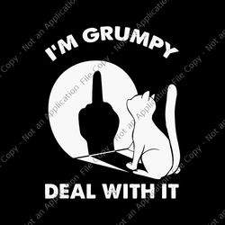 i'm grumpy deal with it svg, funny cat svg, cat shadow svg, grumpy cat svg