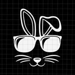 bunny face with sunglasses svg, easter day svg, bunny face svg, bunny svg