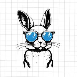 bunny face with sunglasses svg, easter day svg, bunny svg, rabbit with sunglasses svg