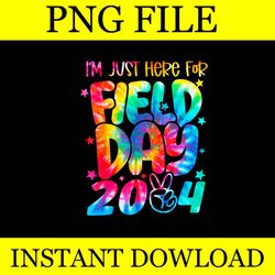 tie dye just here for field day 2024 peace sign png