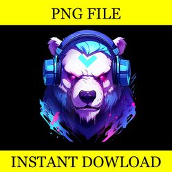 bear with headphones png