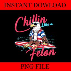 chillin like a felon 2024 us flag election eagle png