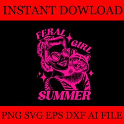 feral girl summer svg