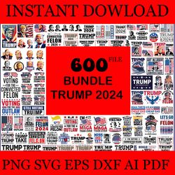 trump 2024 convicted felon png, i'm voting convicted felon 2024 png, bundle trump svg
