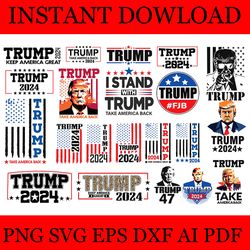 bundle trump 2024 svg, i am a trumpy girl in a biden world svg, trump svg