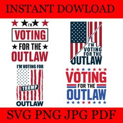 i'm voting for the outlaw trump svg