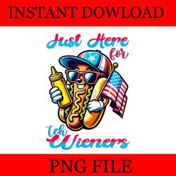 hot dog i'm just here for the wieners 4th of july png