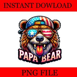papa bear flag png, beer best dad png, papa bear 4th of july png