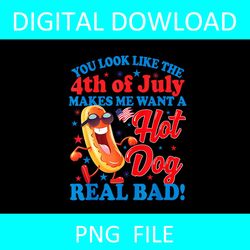 you look like the 4th of july hot dog real bad png