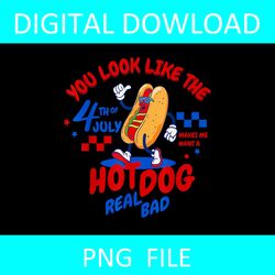 you look like the 4th of july hot dog real bad png, hot dog real bad png, hot dog png