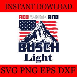 red white and busch light svg