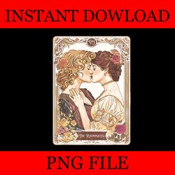 vintage lesbian pride tarot card and they were roommates png