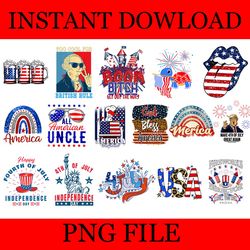 bundle 4th of july png, fourth of july png, independence day, american flag png