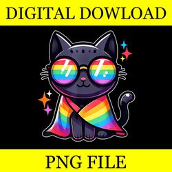 cat gay pride rainbow lgbtq png, cat purride png, cat lgbt