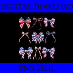 coquette bow patriotic 4th of july png
