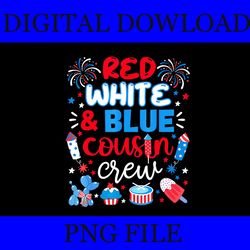 red white and blue cousin crew png