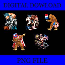 bundle 4th of july png, trump 2024 png, bigfoot 4th of july png