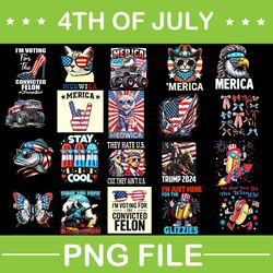 bundle 4th of july png, cat merica png, eagle 4th of july png