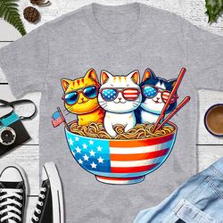 cats ramen anime american flag png
