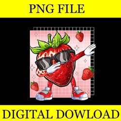 dabbing strawberry summer fruit png