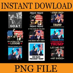 bundle trump 2024 png, trump fight fight fight png, jesus loves trump png, god bless president trump png
