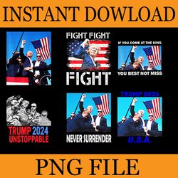 trump 2024 png, trump fight fight fight png, if you come at the king you best not miss png