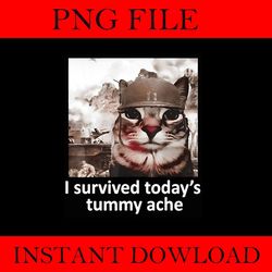 i survived today's tummy ache png