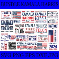 kamala harris 2024 svg, bundle kamala harris svg, president kamala harris 2024 svg